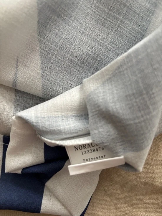 Noracora Navy and White Striped Knot-Shoulder Top - Picture 5 of 5